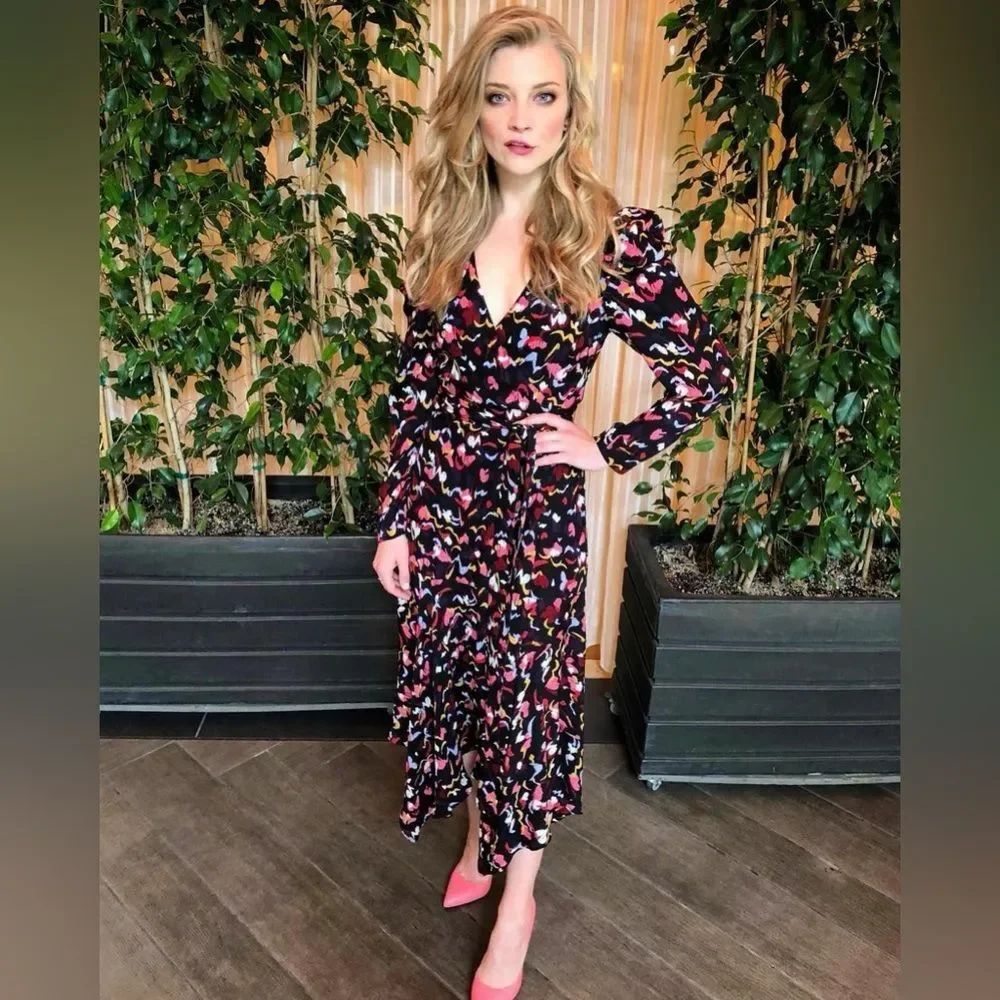 A.L.C. Tianna‎ Floral Wrap Midi Dress Size 4